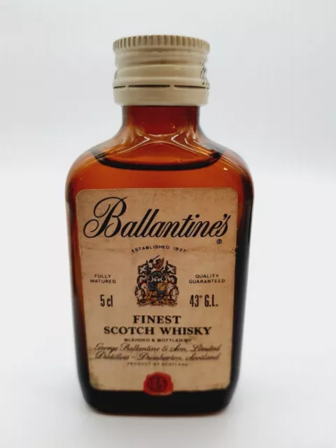 ancienne bouteille Whisky Ballantines mignonnette mini bottle collection