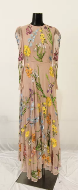 ASOS EDITION Women's Garden Floral Embroidered Maxi Dress CD4 Pink Size US:6 NWT