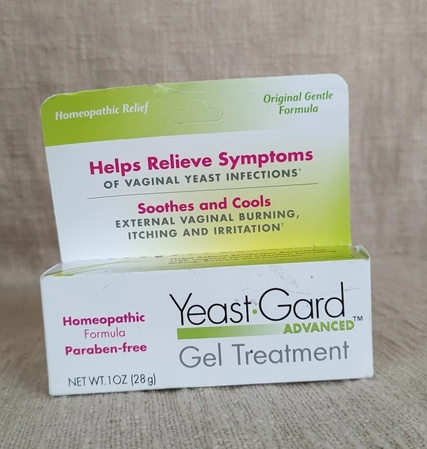Gel vaginal para tratamiento homeopático avanzado de levaduras YeastGard 1 oz. Sellado Exp 1/25