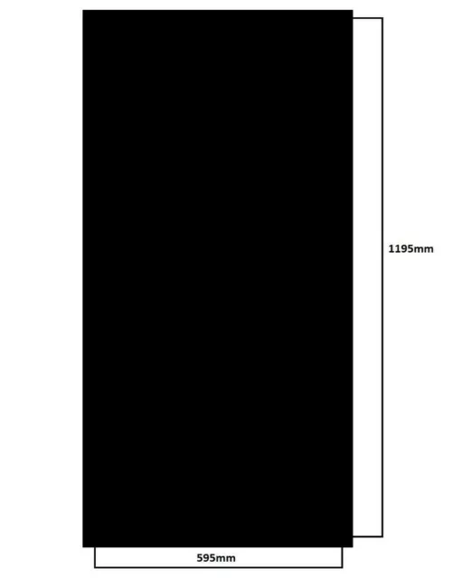 Gehängte schwarze Vinyl Deckenfliesen 1195 mm x 595 mm EasyClean abwischbar 1200x600 mm