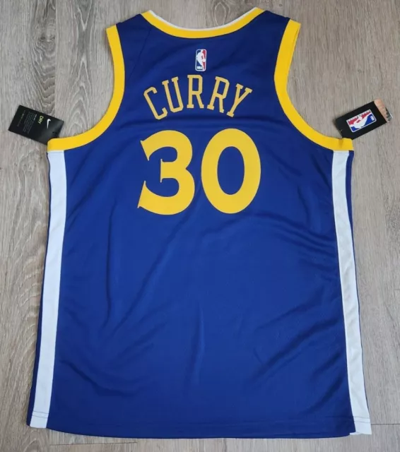 Nike Youth Golden State Warriors Stephen Curry #30 Blue Dri-FIT Statement  Swingman Jersey