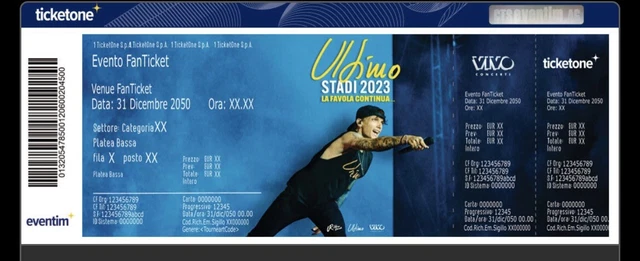 2 Biglietti Concerto Ultimo Stadio San Siro  17-07-2023
