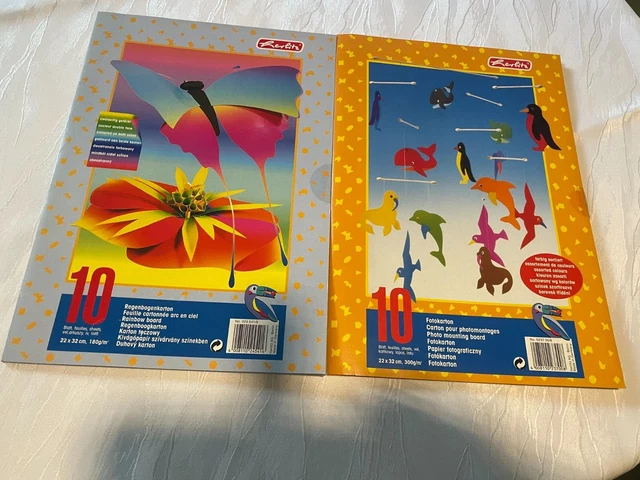 Herlitz Bastelkarton Regenbogen Matt 180 & 300 g/m² 20 Kartonblatt