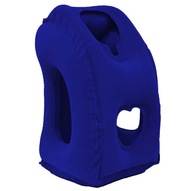 Inflatable Travel Sleeping Pillow Portable Chin Support Rest Airplane Plane Car 10