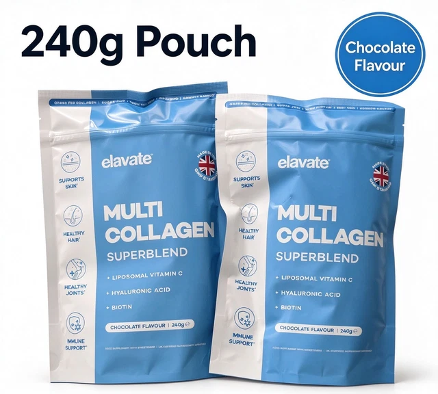 NEW 2PACK ELEVATE Multi Collagen Superblend Chocolate Flavour, 2x240g ...
