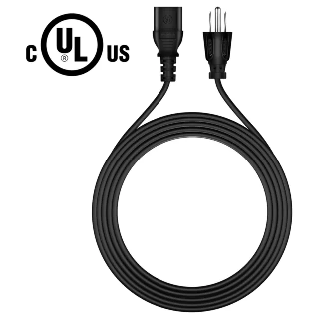 6ft UL AC Power Cord For SONY KDL-52XBR3 KDL-52XBR4 TV 3-Prong Cable Lead Mains