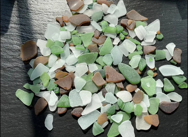 Seaglass beachglass decoration naturally bumbled glass Shipping to USA & Canada