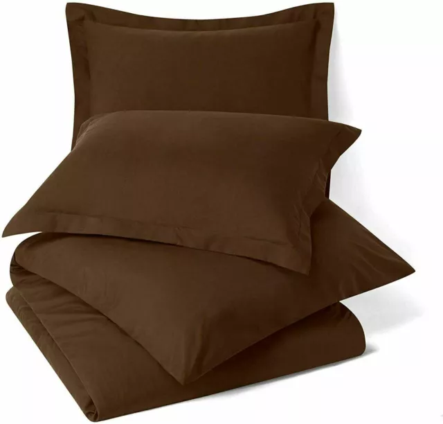 Lit Drap Housse Oreiller Taie Marron 1800 Compte Profond Poche Microfibre Ajusté 2