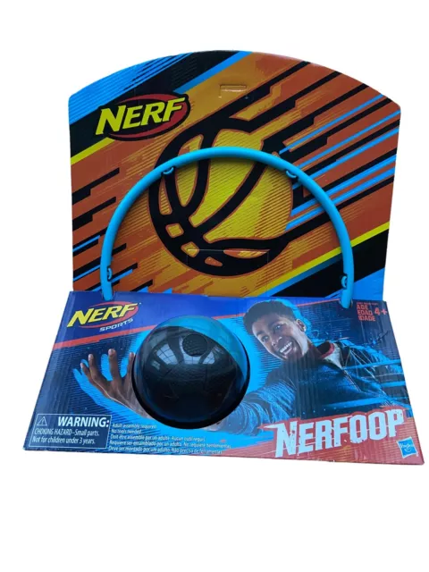 NEW Nerf Nerfoop Basketball Hoop Indoor Hoop Hooks On Door Hasbro Ages 4+ Soft