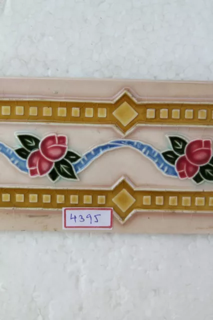 Old Circa 1930 Vintage Artdeco Ceramic Tile Border Made In Japan NH4395 3