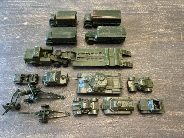 Vintage Dyecast Dinky Toys by Meccano Ltd, 15 (British) Military Vehicles