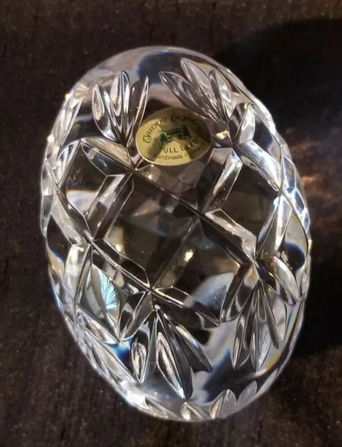 Tyrone Deep Cut Handmade Full Lead Crystal Egg from Ireland