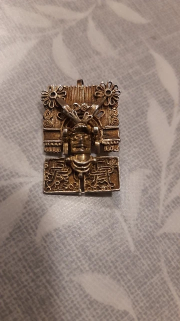 Broche Et Pendentif Large En Argent Des Années 1925-1930 - Pièce Imposante Vintage