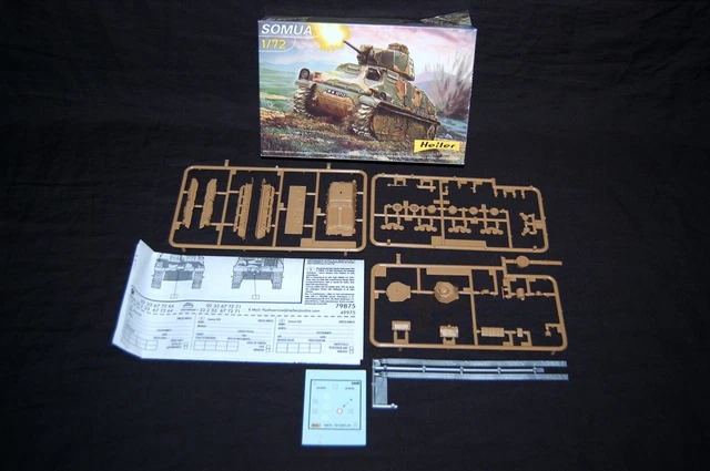HELLER 1/72 SCALE Char Somua S35 Cavalry Tank Model Kit £0.99 - PicClick UK