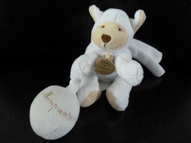 64. DOUDOU ET COMPAGNIE MOUTON BLANC mon premier doudou ATTACHE TETINE ET. NEUF*