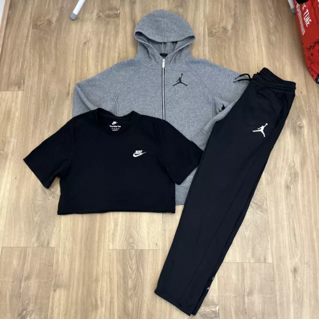 Boys Nike Jordan Tracksuit Joggers T-shirt  Jacket Age 13-15 Years Good Con