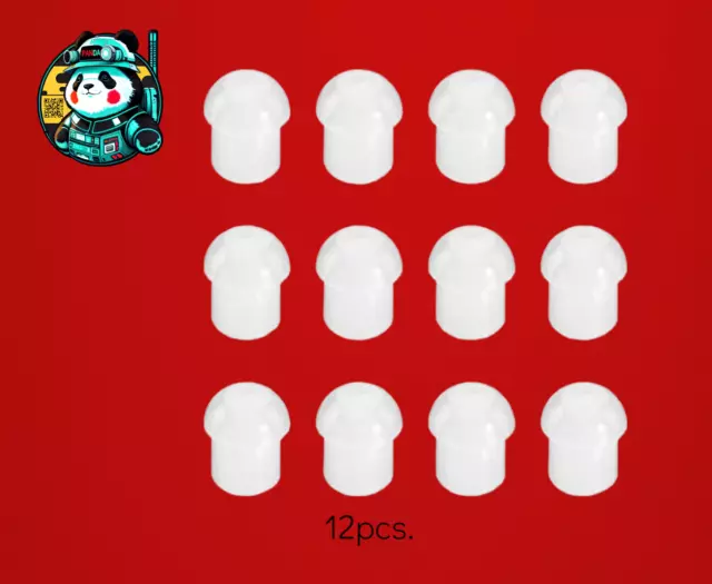 12 pack 100% Silicone Rubber Mushroom Style Ear Tips for Security Style Headsets