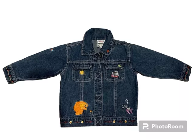 Disney Bear In The Big Blue House Denim Embroidered Jacket 24m