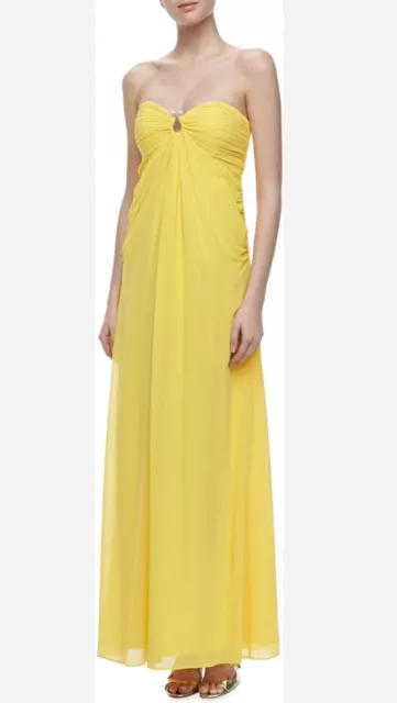 Laundry by Shelli Segal Women's Formal Long  Dress Size 6 Yellow  sleeveless