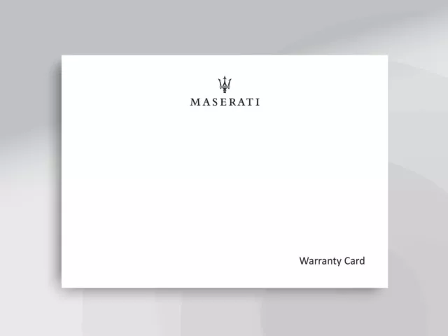 Maserati  Quattroporte Service History Book-Manual Blank For All Models