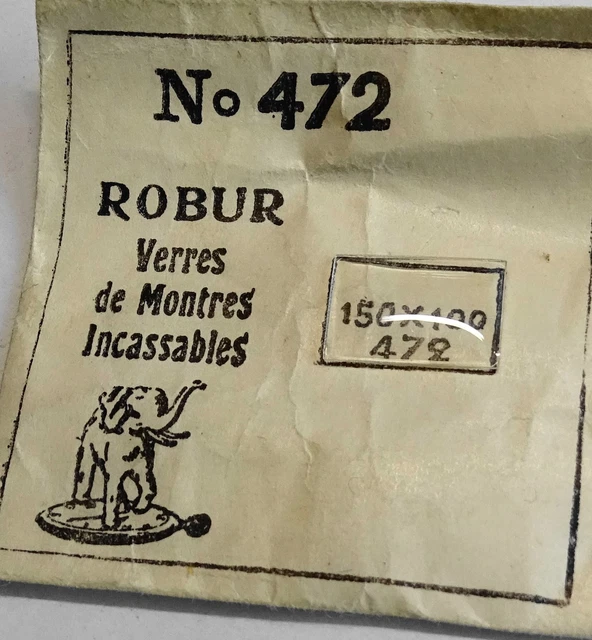 Verre De Montre ROBUR 18x18mm - Bombé - Base Plate - Fabriqué France