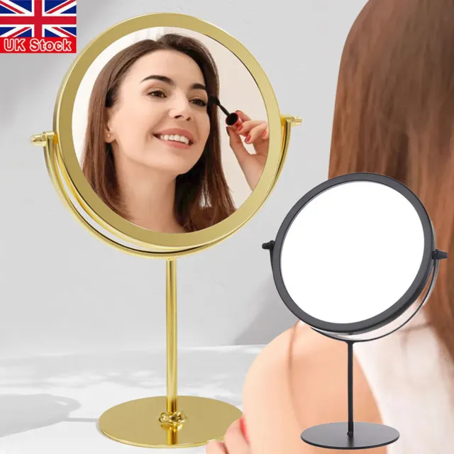 Vintage Metal Stand On Make Up Mirror Bathroom Vanity Dressing Makeup Mirror UK