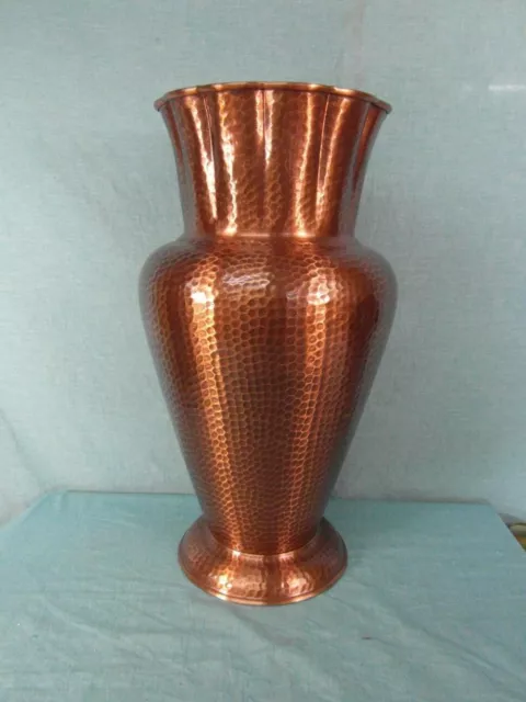 Bodenvase Riesig Kupfer Solide Antik Wabe Motiv um 1970 Schirmständer Vase 12c4 2
