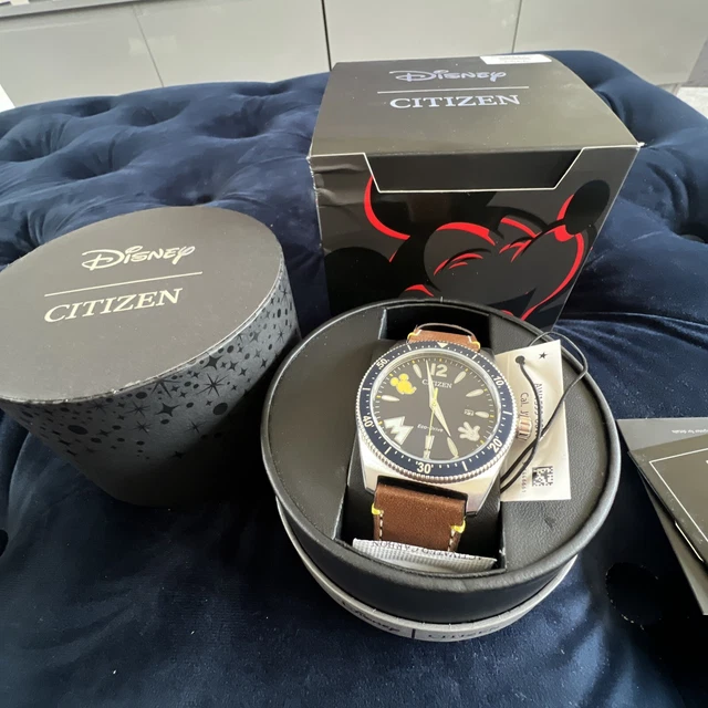 CITIZEN ECO-DRIVE DISNEY Mickey Mouse AW1599-00W Brand New In