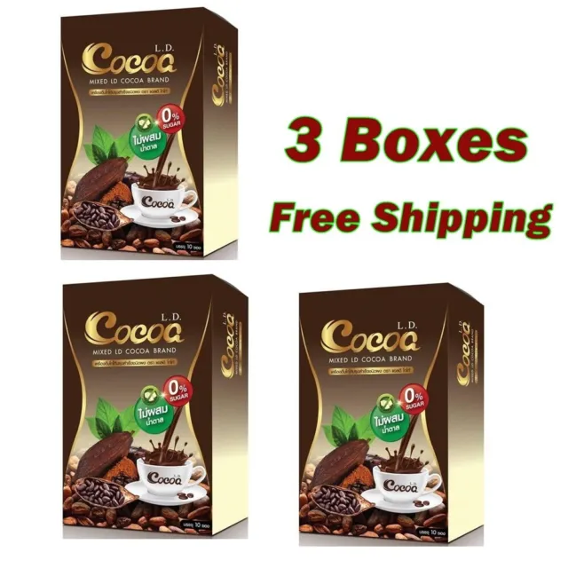 3x LD Cocoa Drink Diet Excretory 0% Fat Sugar Calorie Reduce Appetite