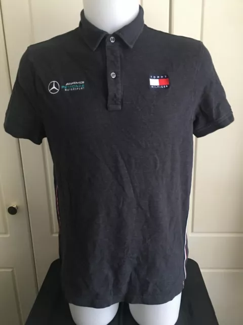 Mercedes Amg Petronas F1 Team Factory Issue Polo Shirt Mens Medium Hilfiger 2022