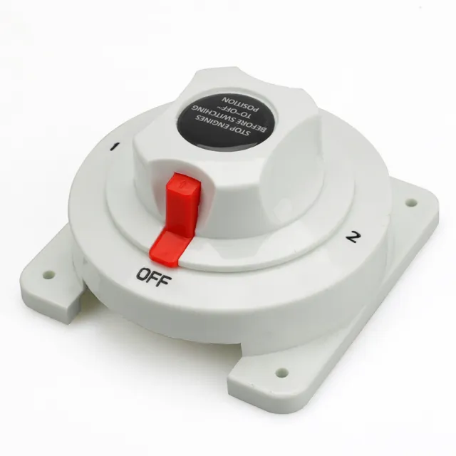White Distribution Battery Selector 175A 12V Switch For Boat RV Motor Replaces