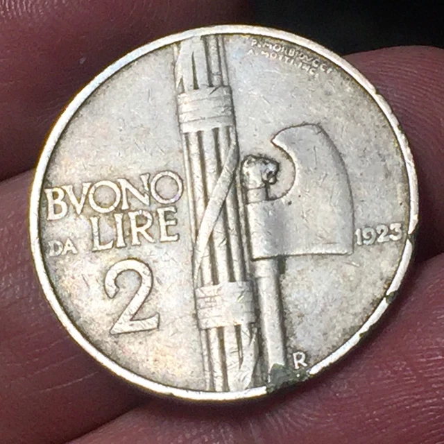 BUONO 2 LIRE 1923 Fascio Vittorio Emanuele III Regno D’italia EUR 0,30