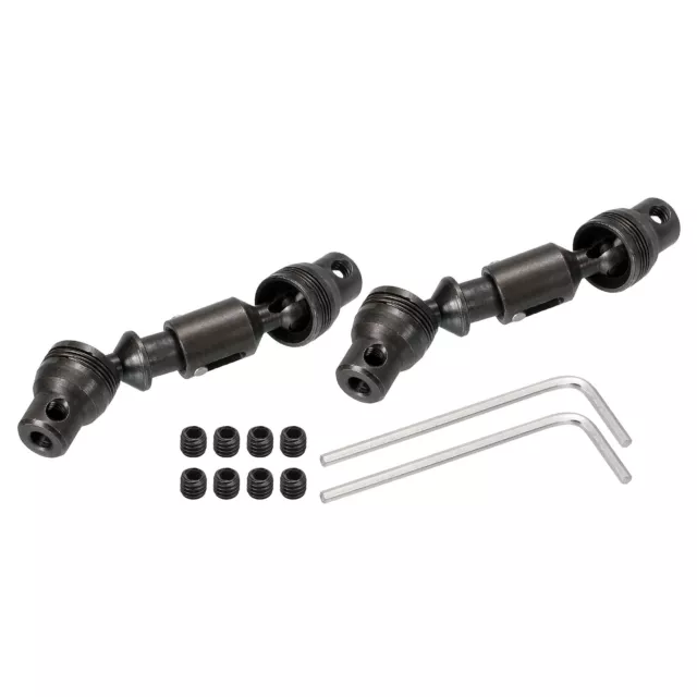 RC Car Drive Shaft CVD Center Drive Shaft with M3 Grub Screw Metal 47-53mm Black