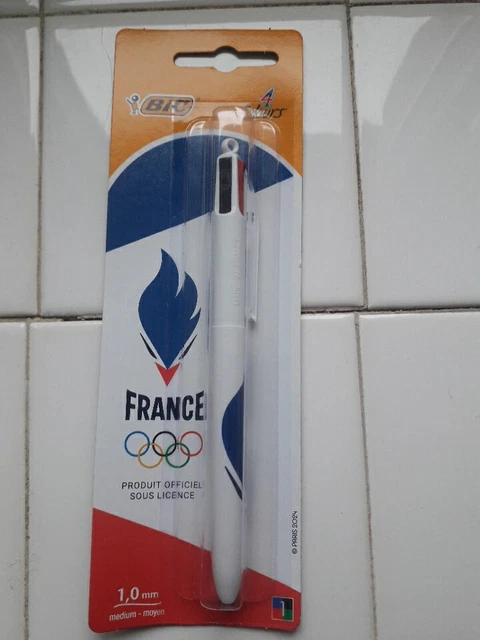 Stylo BIC 4 Couleurs édition Jeux Olympiques Paris 2024 - En Très Bon état, Fabriqué En France