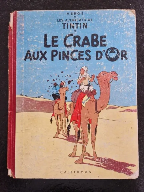 BD Tintin Le crabe aux pinces d'or plat B32 1957 1958 Hergé Casterman