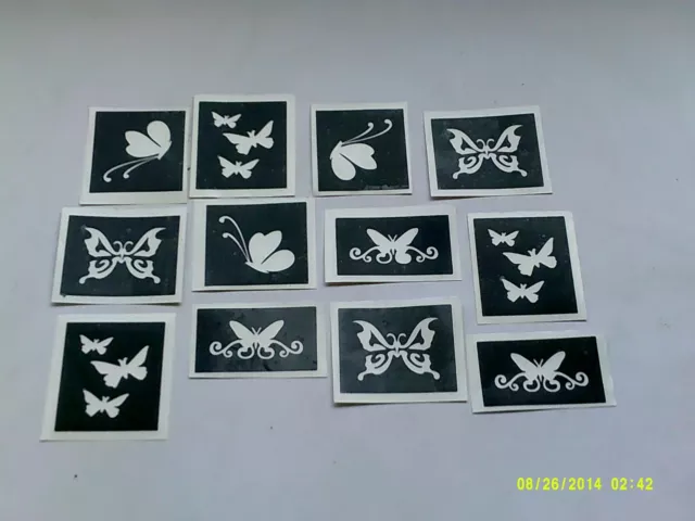 10 - 400 butterfly stencils (mixed) for etching on glass  hobby craft Christmas