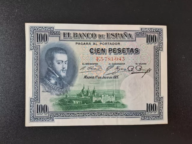 Spain 1925 100 Pesetas Banknotes in a, nicer grade