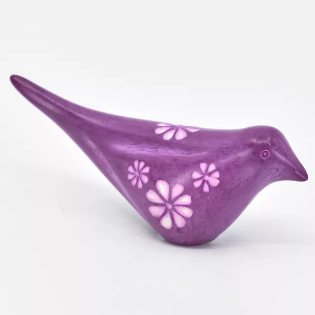 Vaneal Group Fuchsia Pink Bird Hand Carved Dyed Kisii Soapstone Figurine Kenya