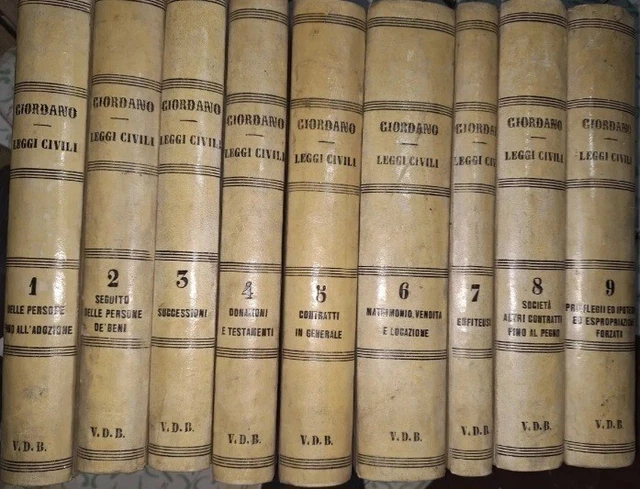 Commento Sulle Leggi Del Regno Delle Due Sicilie .9 TOMI  1848