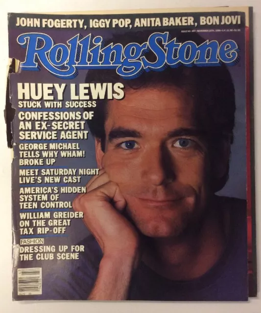 ROLLING STONE MAGAZINE (November 20,1986 Issue 487) Huey Lewis