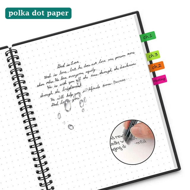 Smart Reusable Erasable Notebook Microwave Wave Cloud Erase Notepad With Pen JS