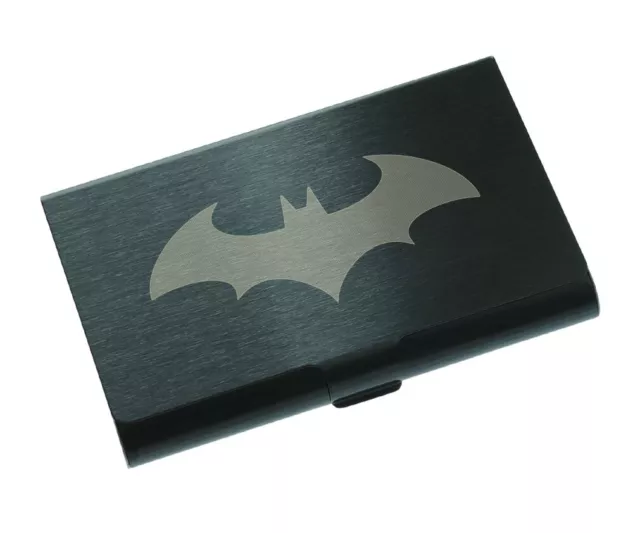 Batman Pattern Men Stainless Steel Business Credit Card Holder Money Wallet