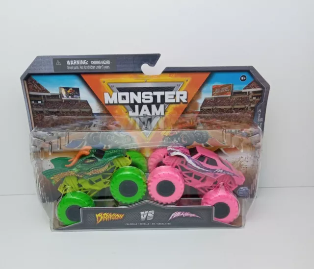 Monster Jam, Official Ice Cream Man vs. Monster Mutt Die-Cast Monster Trucks,  1:64 Scale, 2 Pack