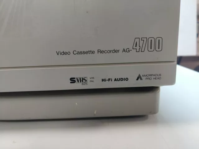 Video Cassette Recorder Svhs Pal 625 Ag-4700Ey Panasonic 2