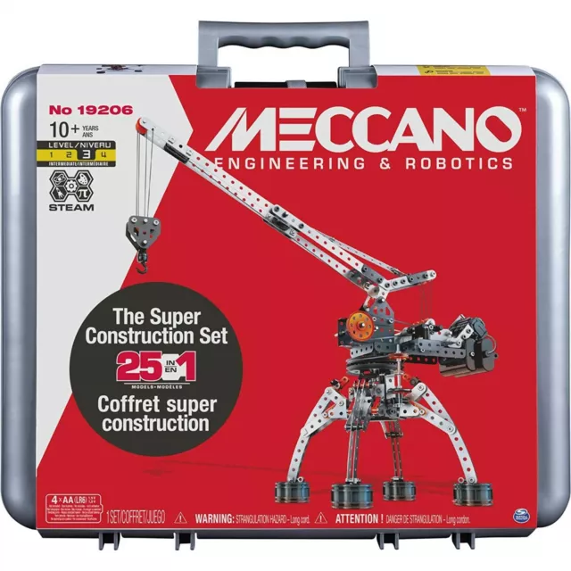 Meccano Super Construction Set 25 In 1 Model Motorized Building Kit Steam 19206