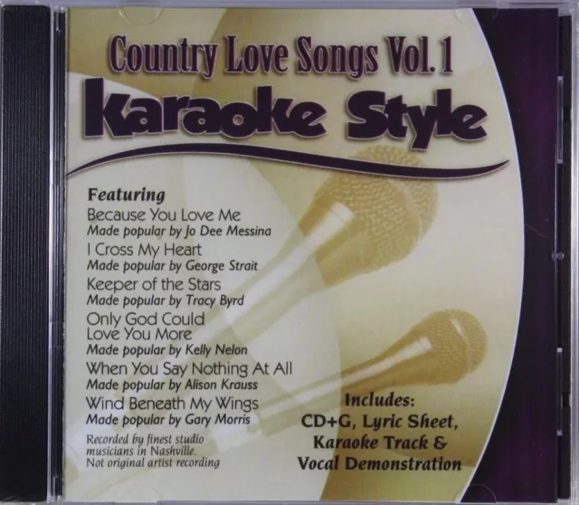 Country Love Songs Volume 1 Christian Karaoke Style CD+G Daywind 6 Songs