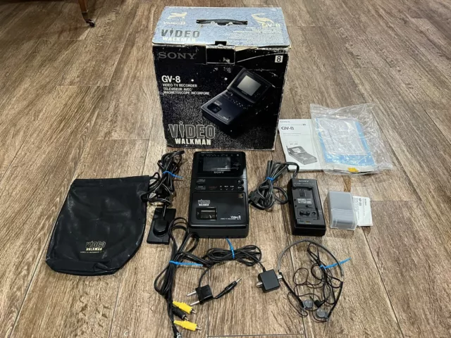 Sony GV-8 Video Walkman 8mm Analog TV Recorder w/ Box Accessories FOR PARTS Sony GV-8 Video Walkman 8mm Analog TV Recorder w/ Box Accessories FOR PARTS
