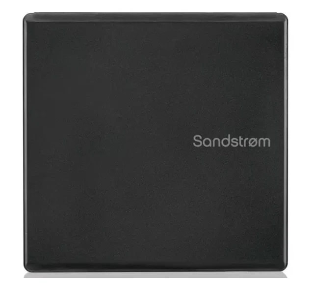ULTRA SLIM EXTERNAL CD/DVD Writer by Sandstrom (SEDVDBK22) USB, Black