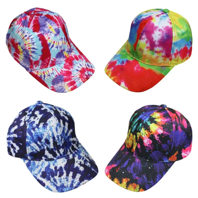 Tie Dye Baseball Cap Hat Multicolor Adjustable