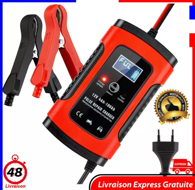 Chargeur De Batterie Booster Voiture Intelligent Portable Maintient Recondition Chargeur De Batterie Booster Voiture Intelligent Portable Maintient Recondition